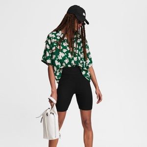 Rag & bone Knit Ribbed Biker Shorts Sage Green